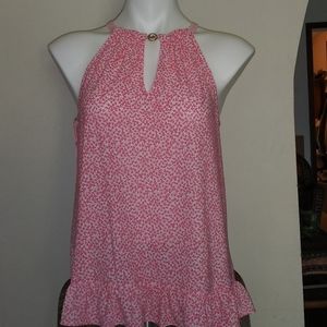 Michael Kors Buckle Hi-Neck Blouse S-M